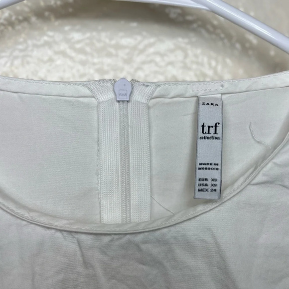 Zara White poofy sleeves blouse - Picture 4 of 7